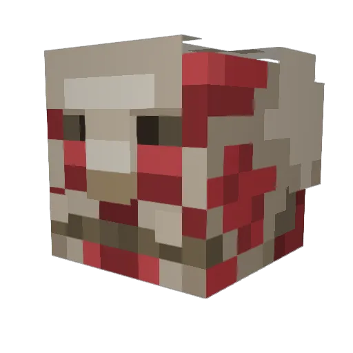 Abegetto Minecraft avatar head, 3D render