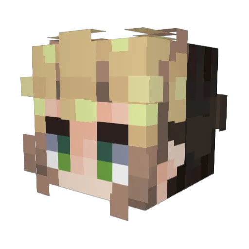 AbelArtz Minecraft avatar head, 3D render