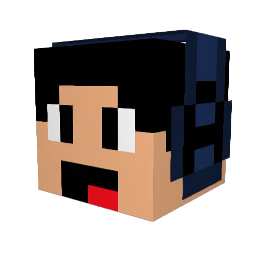 AbelBOSSe Minecraft avatar head, 3D render