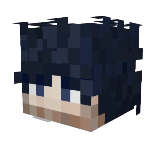 AbelGolds Minecraft avatar head, 3D render