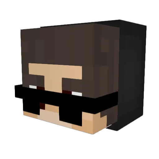AbelSRD Minecraft avatar head, 3D render