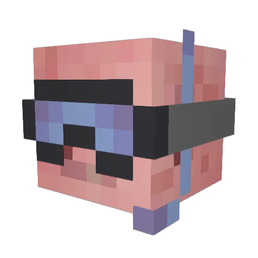 Abelanja Minecraft avatar head, 3D render