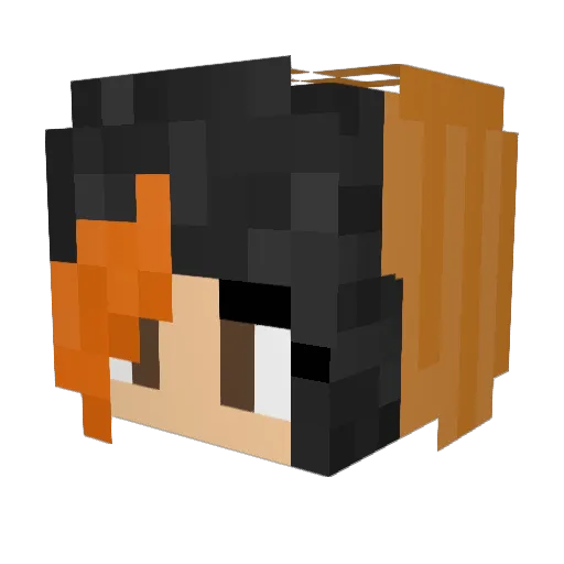 Abelle01 Minecraft avatar head, 3D render