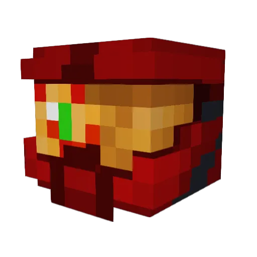 Abeluuuu Minecraft avatar head, 3D render