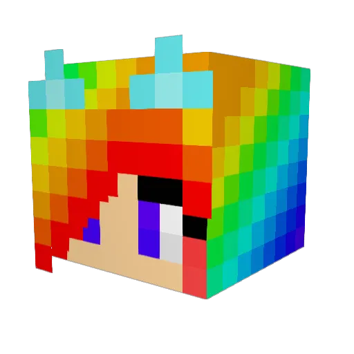 AbeonAbe Minecraft avatar head, 3D render