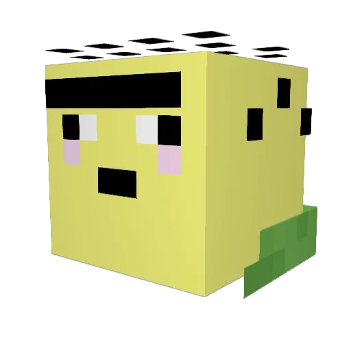 Abeqq Minecraft avatar head, 3D render