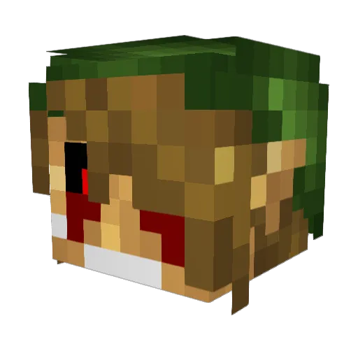 AberAlex Minecraft avatar head, 3D render