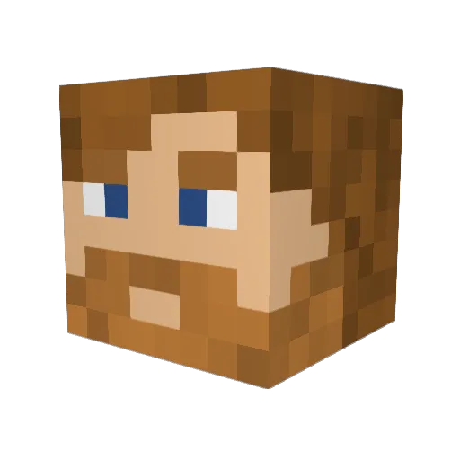 Aberius Minecraft avatar head, 3D render
