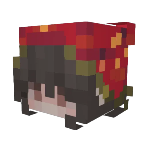 Abernie Minecraft avatar head, 3D render