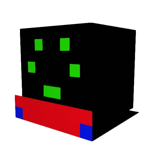 Aberocks Minecraft avatar head, 3D render