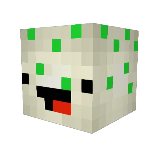 Aberschnag Minecraft avatar head, 3D render