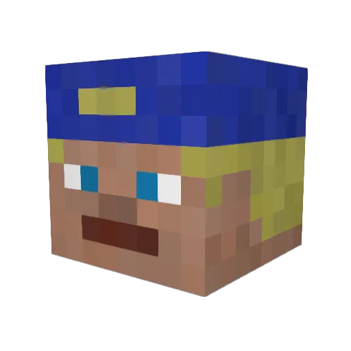 AbetN_ Minecraft avatar head, 3D render