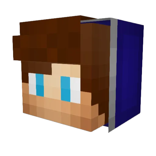 Abgang Minecraft avatar head, 3D render