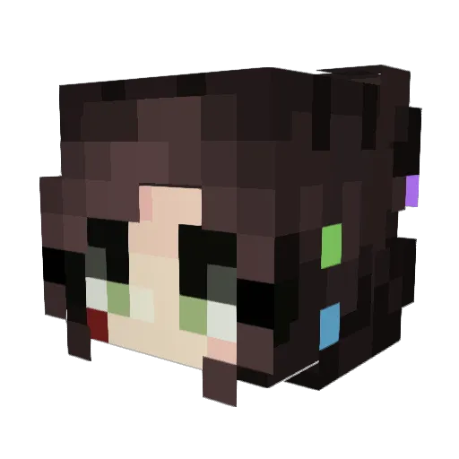 Abgehobene_ Minecraft avatar head, 3D render