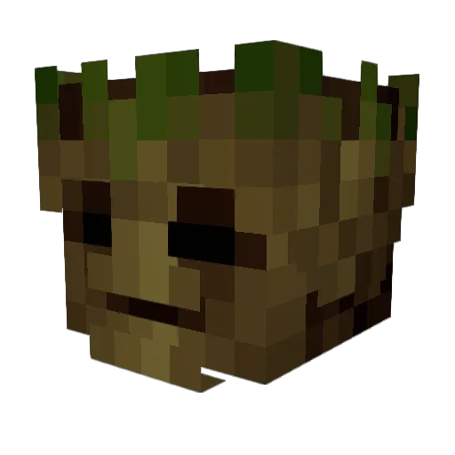 Abgestorbener Minecraft avatar head, 3D render