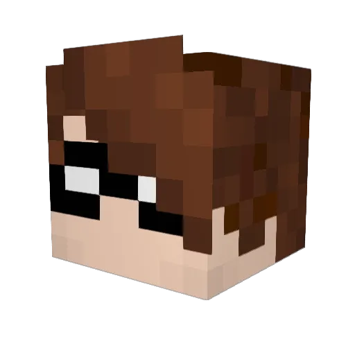 Abgezapft Minecraft avatar head, 3D render