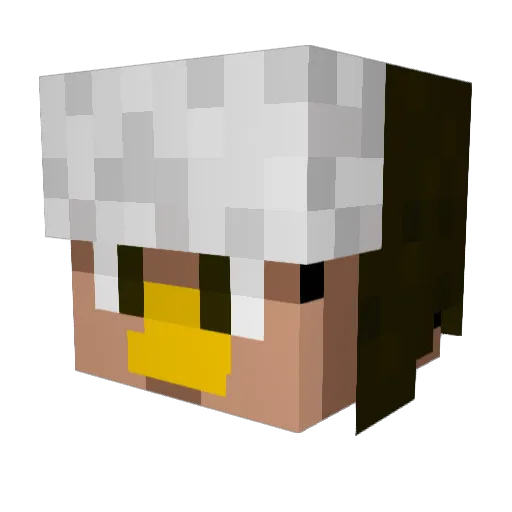 AbgoP Minecraft avatar head, 3D render