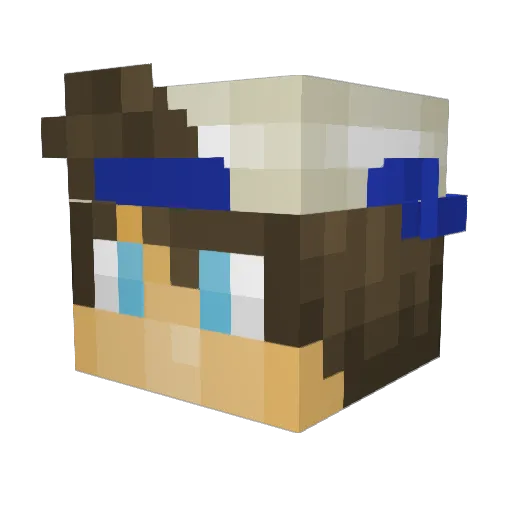 Abhayks11 Minecraft avatar head, 3D render