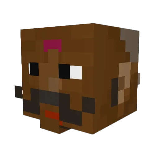 Abhhii Minecraft avatar head, 3D render