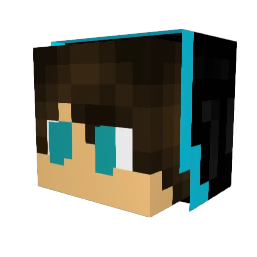AbhiroopWarrior Minecraft avatar head, 3D render
