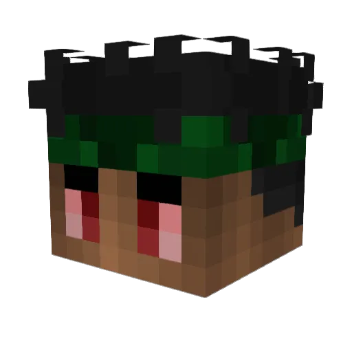 Abhishek Minecraft avatar head, 3D render