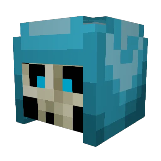 AbiChan18 Minecraft avatar head, 3D render