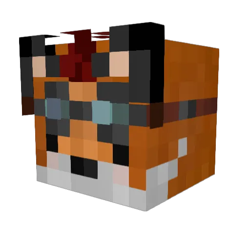 AbiClarks Minecraft avatar head, 3D render