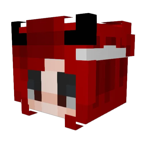 AbiDhabi Minecraft avatar head, 3D render