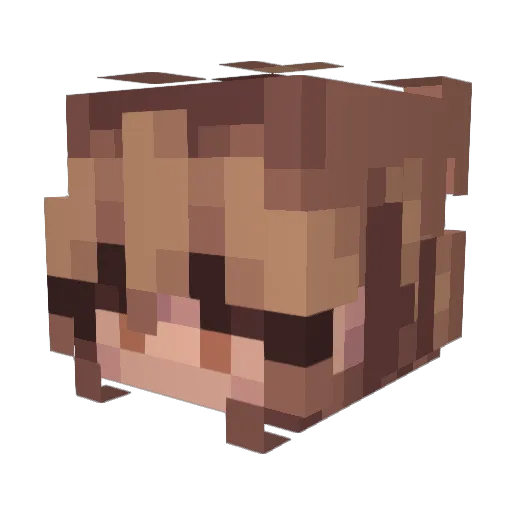 AbiFro Minecraft avatar head, 3D render