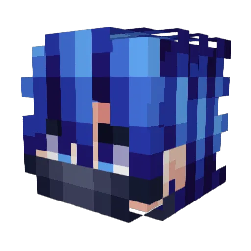 AbiGoldVersene Minecraft avatar head, 3D render