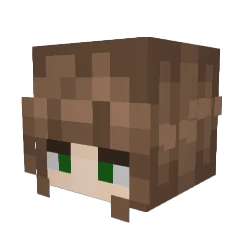 AbiIsDum Minecraft avatar head, 3D render