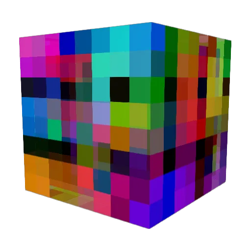 AbiYPC Minecraft avatar head, 3D render