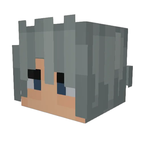 AbibekXdd Minecraft avatar head, 3D render