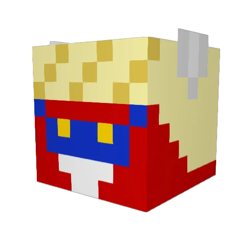 Abibeur Minecraft avatar head, 3D render
