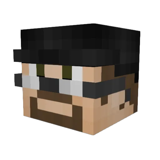 Abic Minecraft avatar head, 3D render