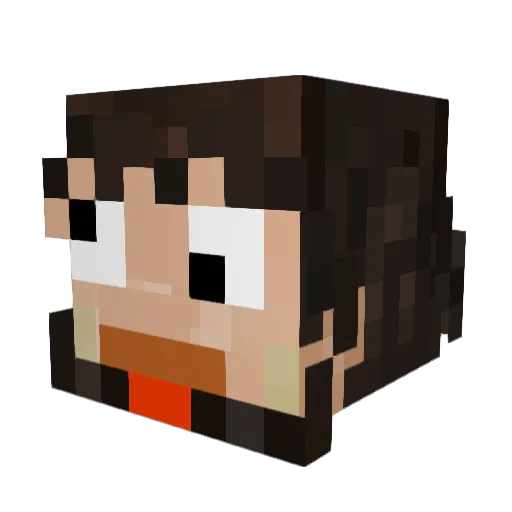 Abid_khan Minecraft avatar head, 3D render