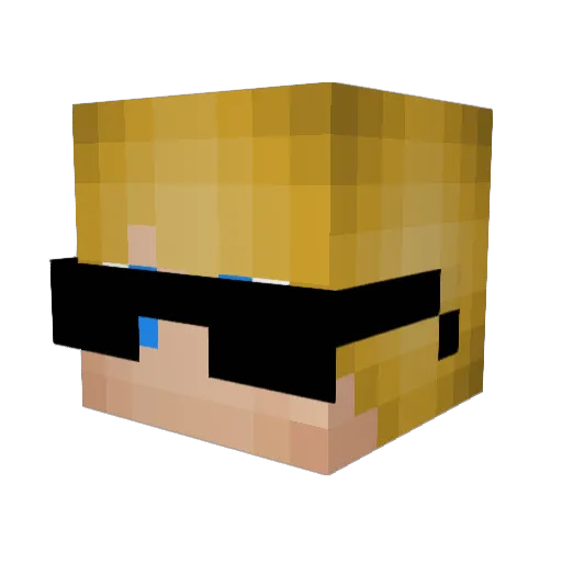 Abided Minecraft avatar head, 3D render