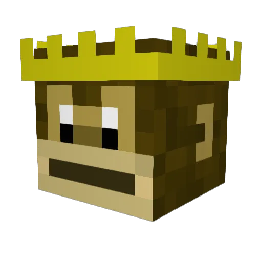 AbidingBinkie Minecraft avatar head, 3D render