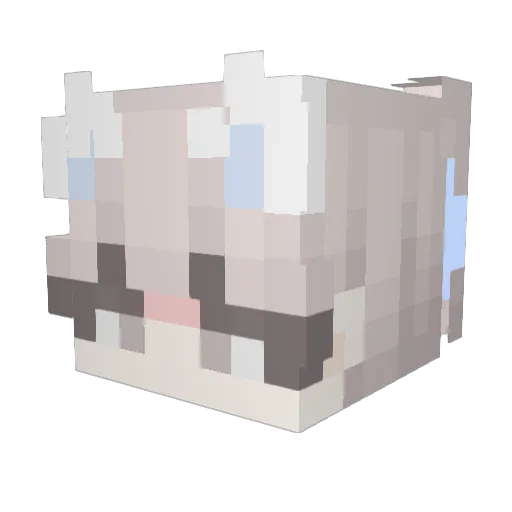 AbiensAbi Minecraft avatar head, 3D render