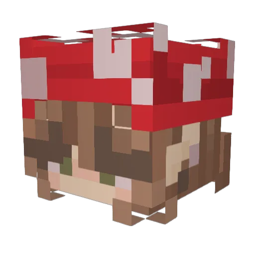 Abig Minecraft avatar head, 3D render