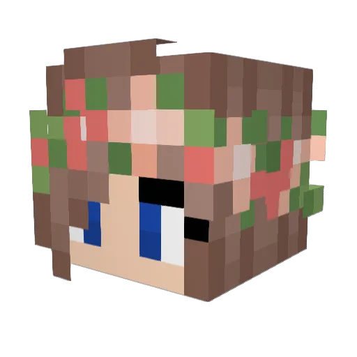 Abigail1430 Minecraft avatar head, 3D render