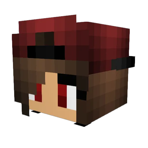 AbigailArtist Minecraft avatar head, 3D render
