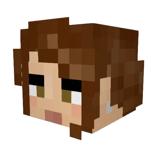 Abigale1127 Minecraft avatar head, 3D render