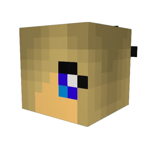 Abiimaki Minecraft avatar head, 3D render