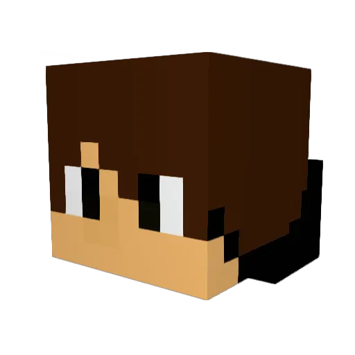 Abijaodi Minecraft avatar head, 3D render