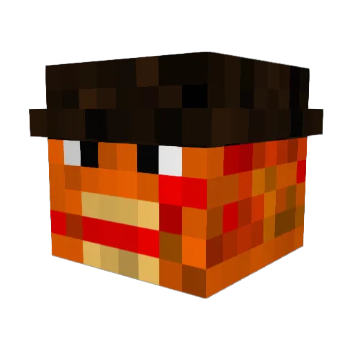 Abildebob Minecraft avatar head, 3D render