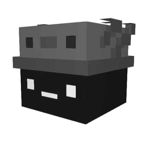 Abiootic Minecraft avatar head, 3D render