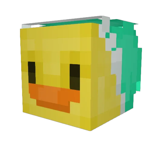 Abirds Minecraft avatar head, 3D render