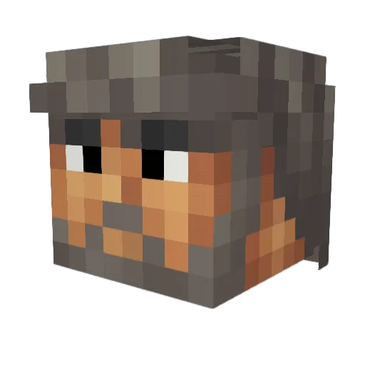 Abisse Minecraft avatar head, 3D render