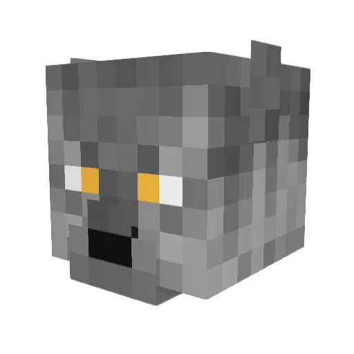 Abit Minecraft avatar head, 3D render